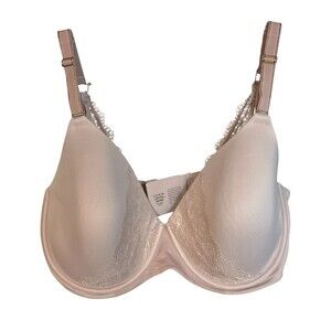 Soma Embraceable Enchanting Lace Bra  38DDD  Full Coverage Underwire Tan